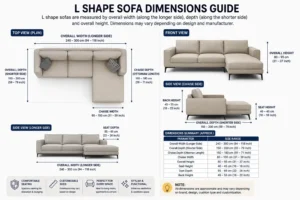 L shaped sofa dimensions