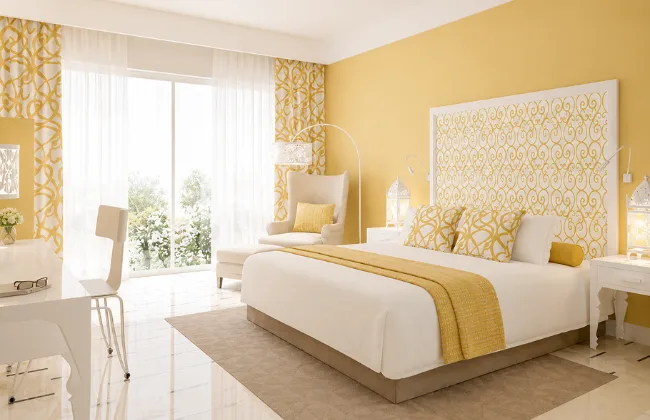 Butter Yellow & White colour combination