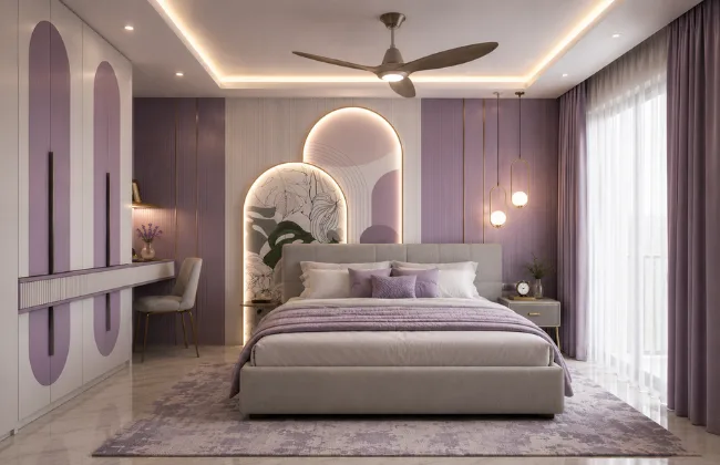 Lavender & Soft Grey colour combination