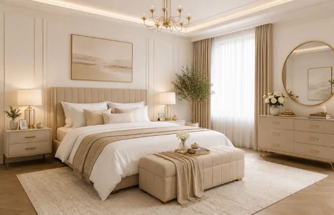 White & Beige Colour Combination