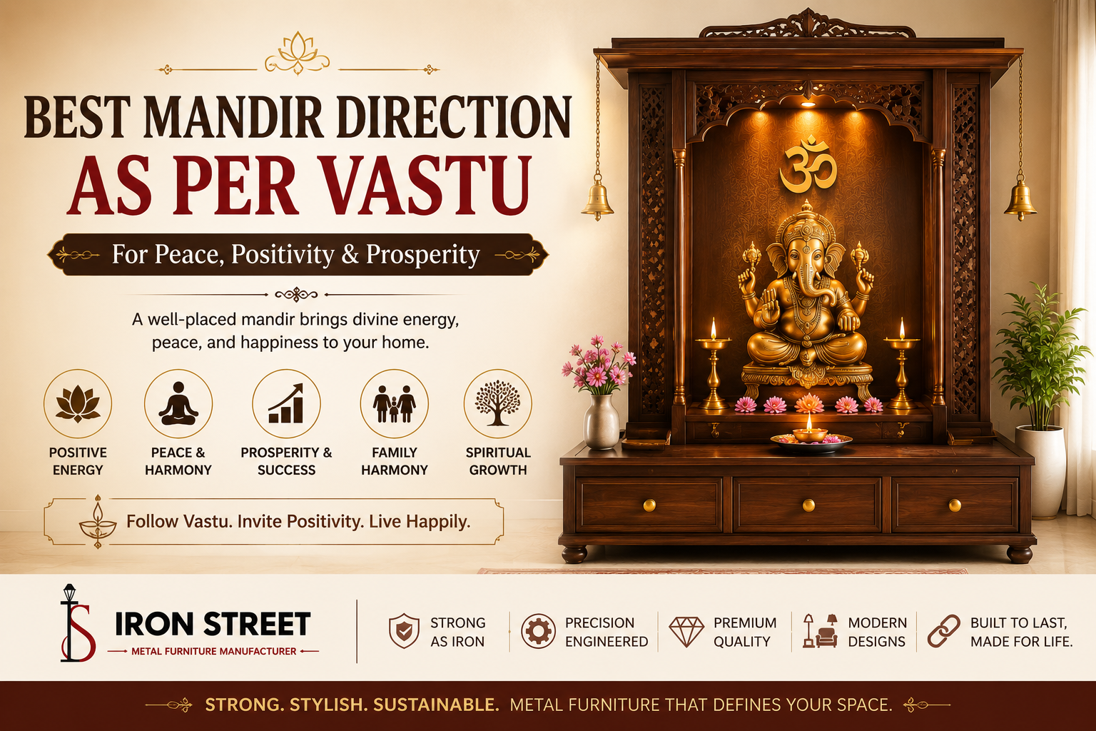 mandir direction as per vastu