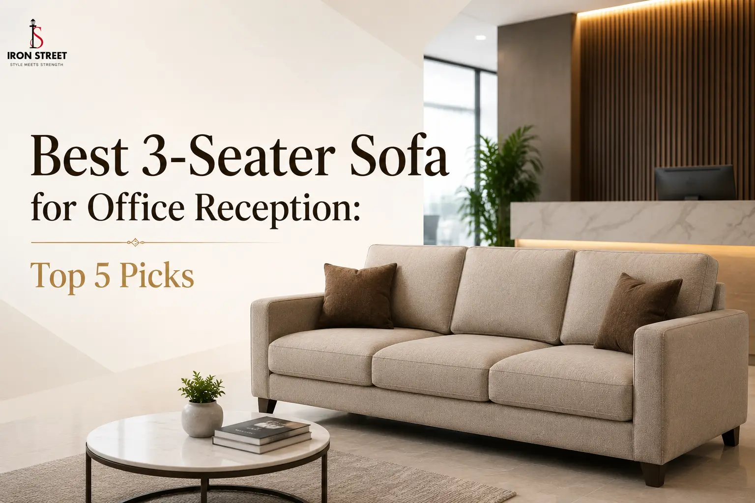 3-Seater Sofa for Office Reception