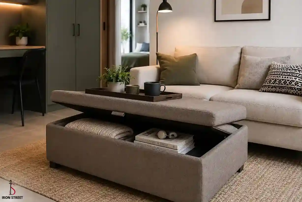 Space-saving multifunctional furniture for compact modern homes