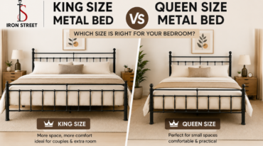 King vs queen size metal bed