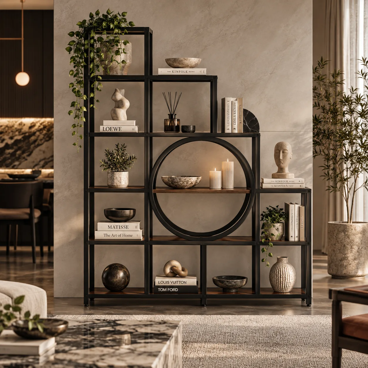 Metal Frame Display Shelf
