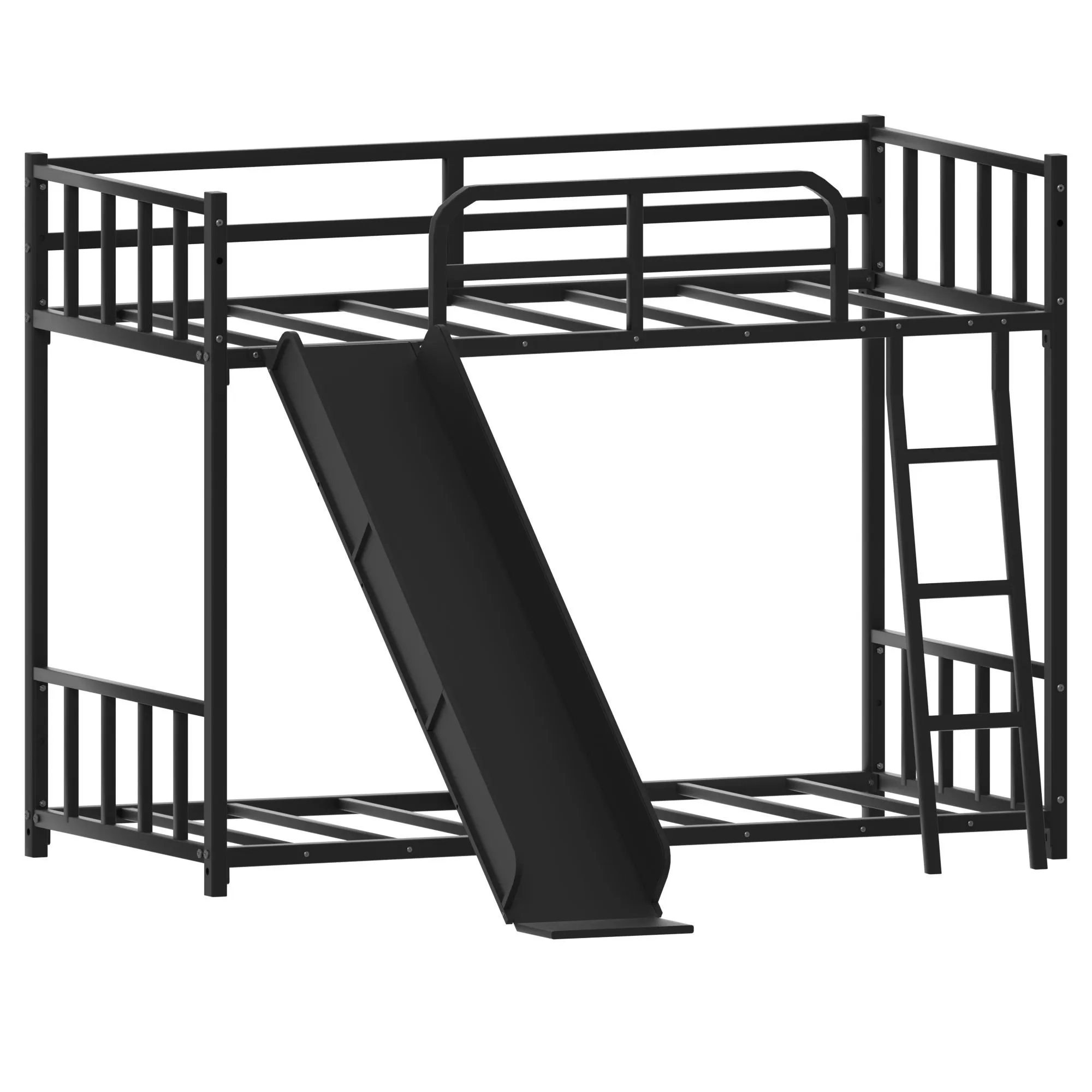 SkyGlide Adventure Metal Bunk Bed with Slide