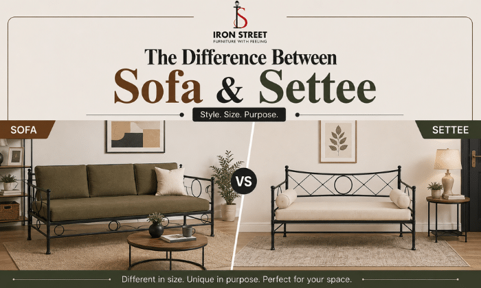 difference between sofa and settee