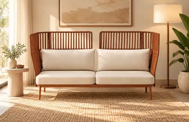2-seater metal sofa