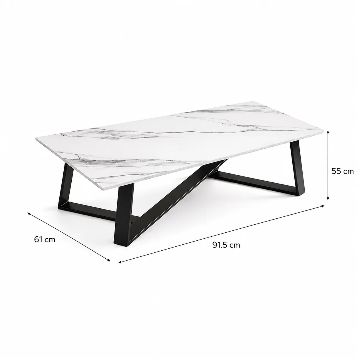 Rectangle Foax Marble Center Table dimensions