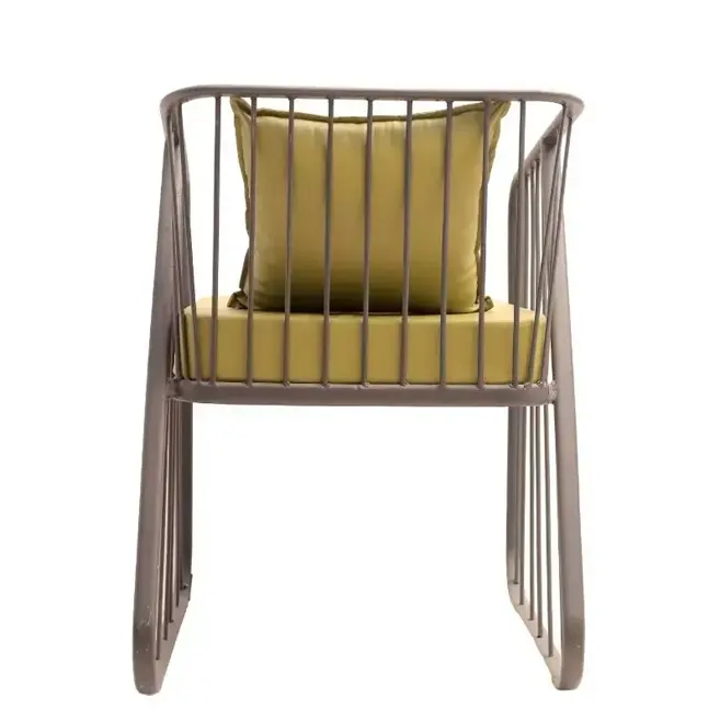 Jharokha Modern Club Armchair With Cushions, metal chairs