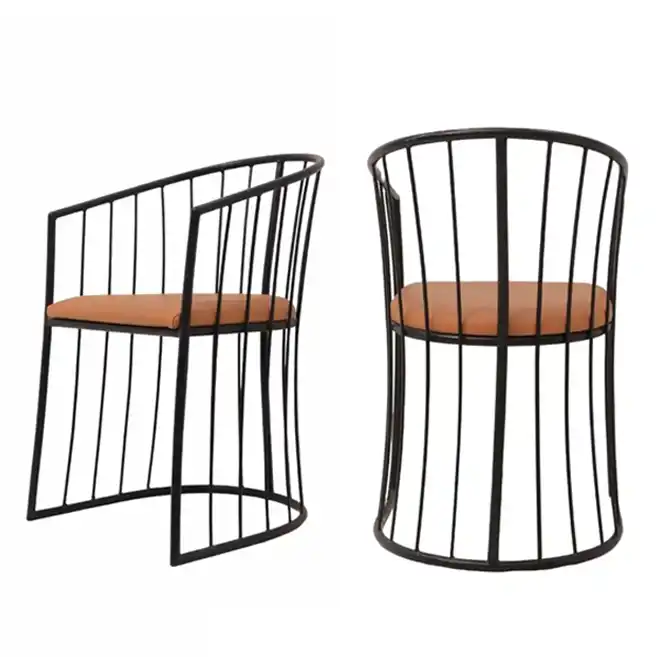 Linear Arc Patio garden chair and living room chair black, metal chair