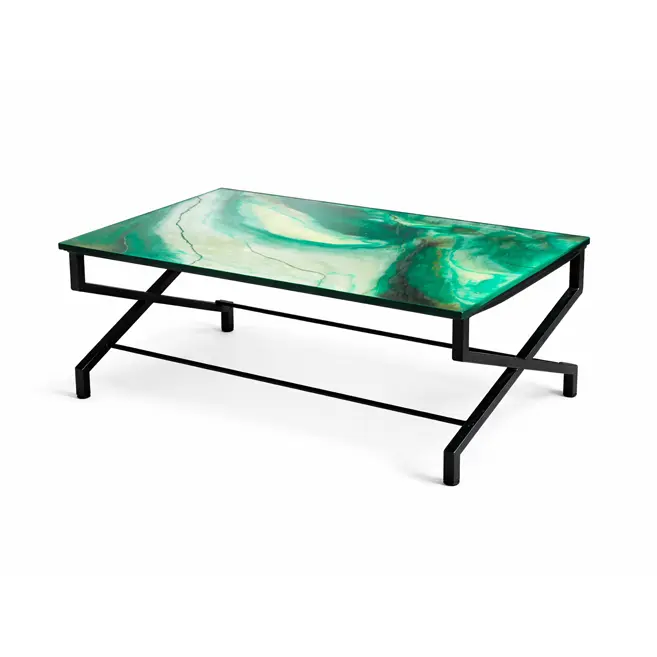 metal resin coffee table