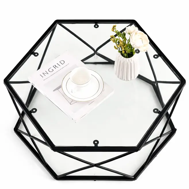 Glass coffee table