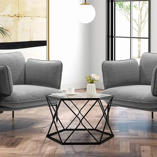Glass coffee table