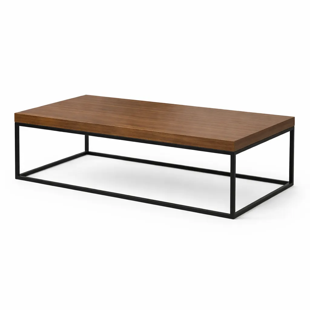 wood and metal center table