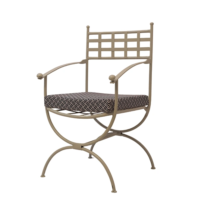 metal arm chair