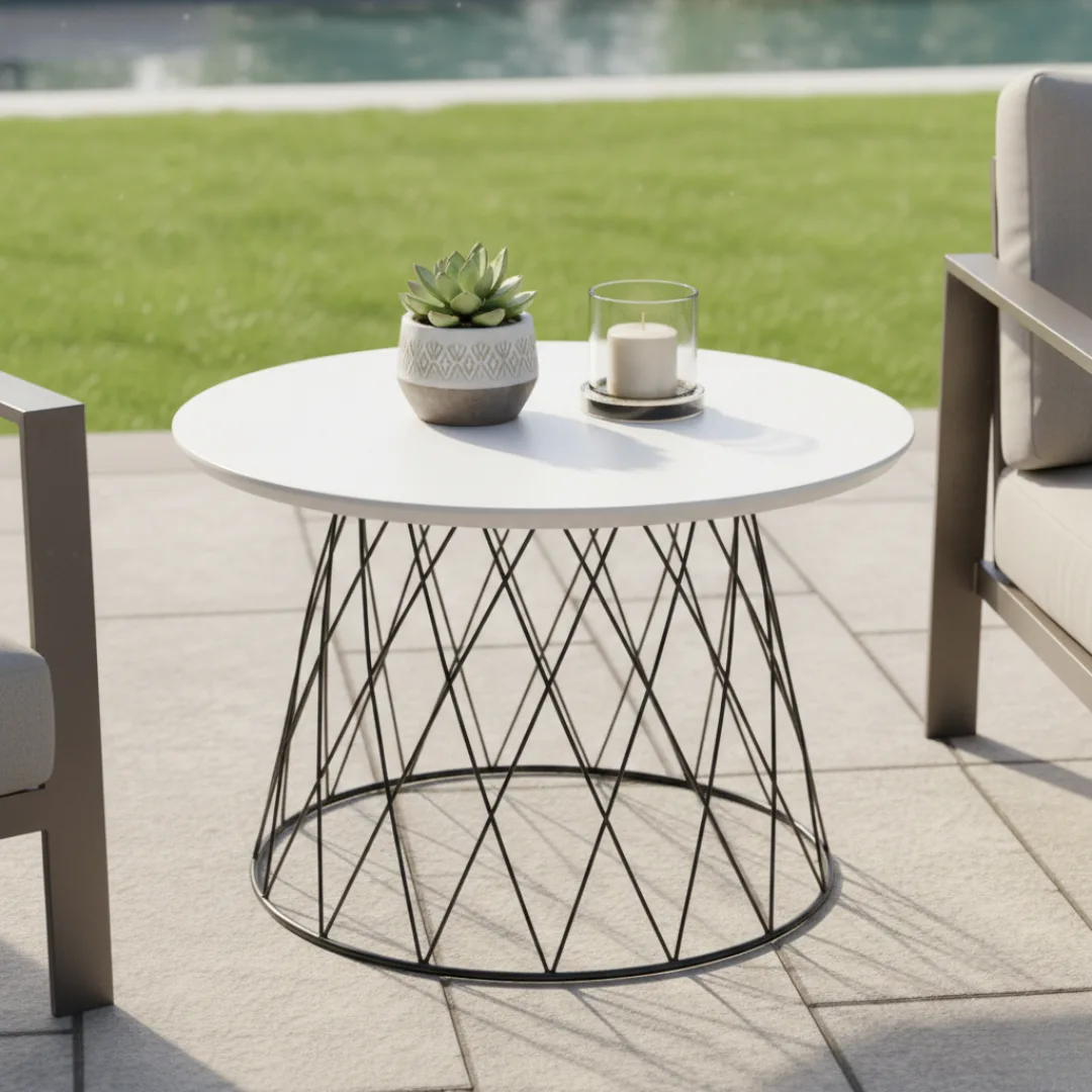 Iron coffee table