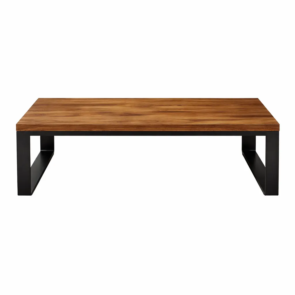 Coffee table with metal legs