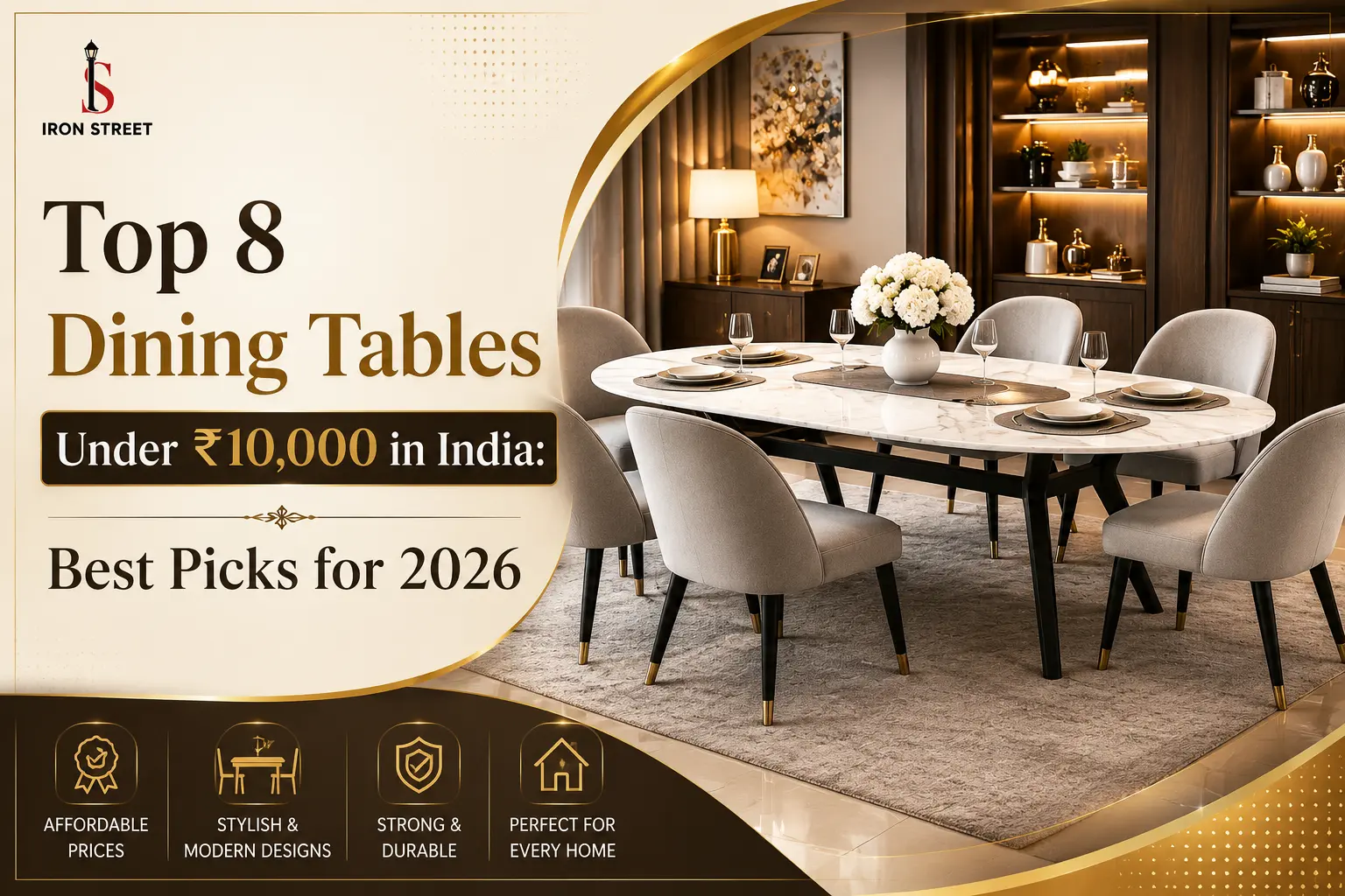Affordable dining table under ₹10,000