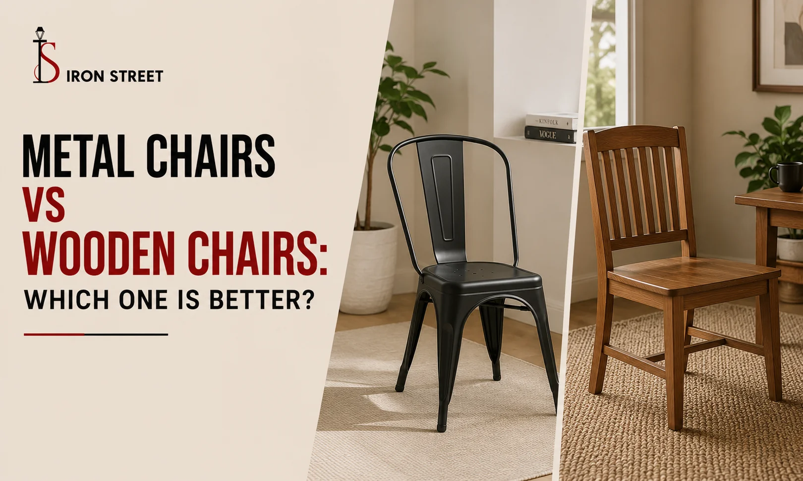 metal chairs vs wooden chairs