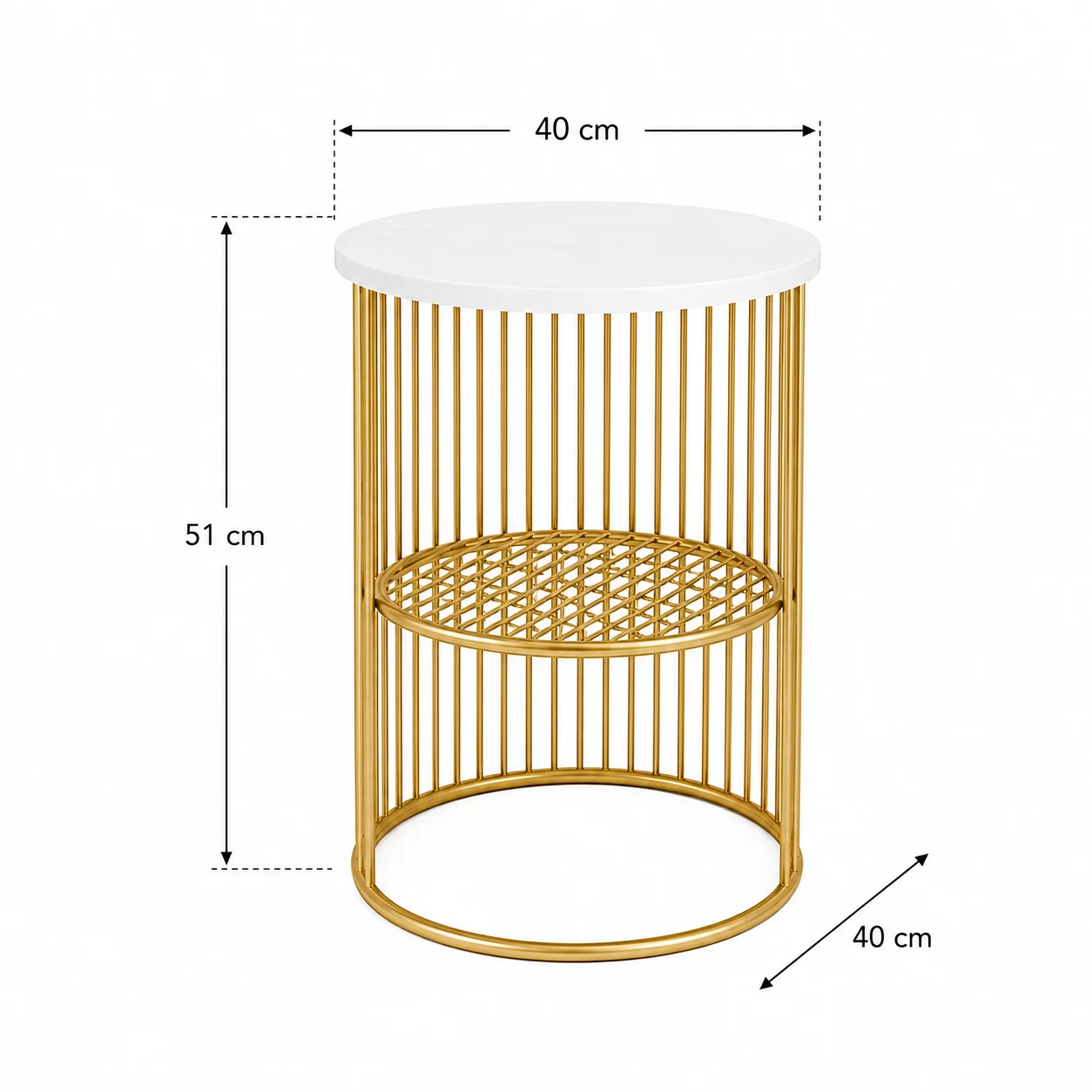 Strand side table dimensions