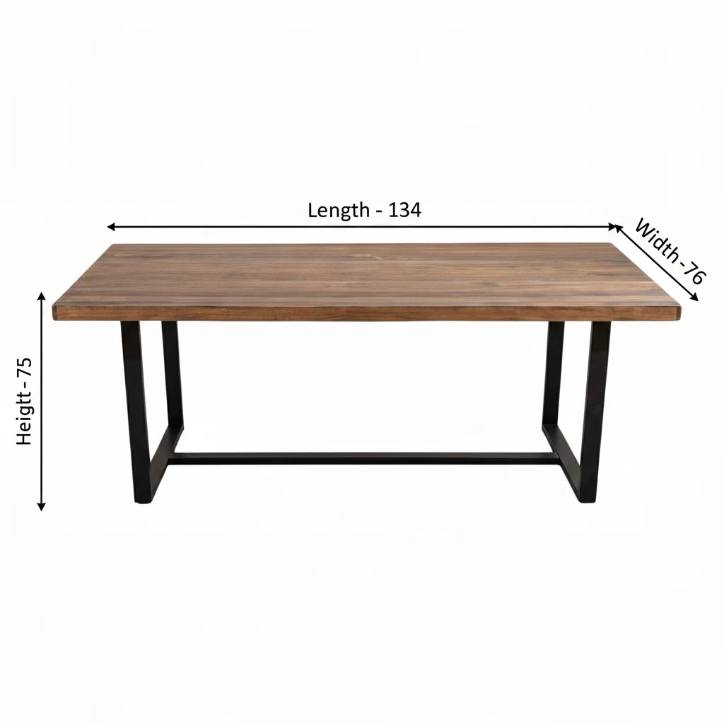 Timberline Urban Solid Wood Dining Table dimensions
